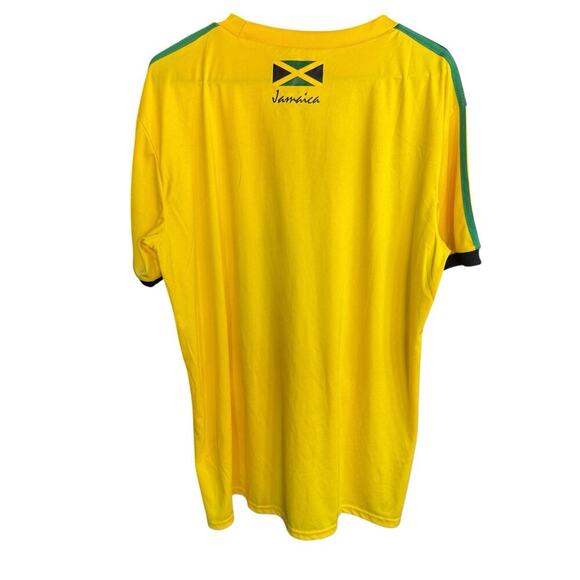 Authentic Brand LMS Sports Jamaica Soccer Jersey XL Green Yellow Athleisure - Picture 5 of 13
